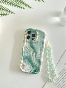 Ốp điện thoại chống rơi họa tiết đá cẩm thạch lượn sóng màu kem, kèm vòng tay hạt cườm thủ công, tương thích với iPhone 16/11/16pro/16plus/16promax/16e/15Promax/13/14/12/XS/XR/7G/8P, tương thích với Galaxy S25/S25PLUS/S25 Ultra/A16/A36/A26/A56, 11/12Pro/12/12X/13Pro/14Pro/15Pro, tương thích với Redmi 10/9/Note9/12c/Note11pro/Note8Pro, phiên bản quốc tế, không phải phiên bản nội địa. - Nhiều màu - Xem 4