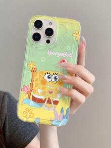 SpongeBob SquarePants 1个时尚渐变水下水母花卉彩绘防震透明手机壳，兼容三星/11/12/12 Pro Max/14 Pro Max/15/15 Pro/16/16 Pro Max 及其他型号 - 彩色 - 查看 8