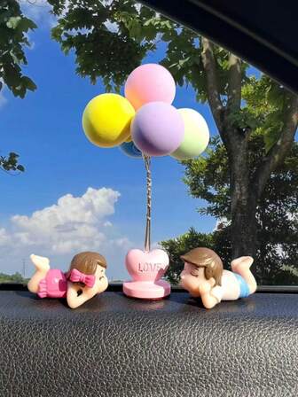 1对接吻情侣摆件和1个告白气球