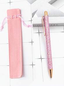 6pcs/Set Elegant Women's Ballpoint Pens, Cute Shiny Ballpoint Pens, Exquisite Gift Pens, Diary Pens, Suitable For Office, School, Valentine's Day, Thanksgiving, Graduation Ceremony, Metal Pen Tip, Round Pen Body, Fashionable Shiny Design