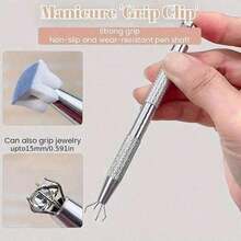 50 Mini Sponge Cubes With 1 Tweezer Gripper, Nail Coloring Sponge Gradient Blending Nail DIY With Claw Picking Tool,Manicure Supplies & Accessories - White - View 12