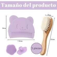 3 Piezas Cepillo y Peine Para Bebé, Versátil y Suave Para Cabello Recién Nacido, Adecuado Para El Cuidado Del Cabello(default) - Multicolor - Ver 2