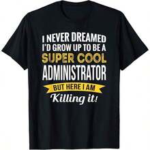 Funny Administrator Gift T-Shirt - Black - View 1