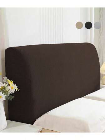 1件高弹玉米绒床头板套，柔软亲肤，易于清洁，卧室装饰，四季皆宜