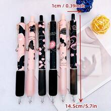 1pc,One Random Item,The Ins Style, High Appearance Level Black Frost Butterfly Press Pen, Student Office Gel Pen, 0.5mm Black, Is An Excellent Learning Stationery And School Supplies. It Is An Ideal Gift For Christmas And New Year, And An Excellent Stationery During The Back-To-School Season. - Multicolor - View 8