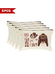 Sac organisateur de maquillage style Y2K avec nœud papillon, trousse de toilette de voyage portable, sac multifonctionnel, porte-pinceaux, étui à crayons, ensemble cadeau de fête, sac à fermeture éclair pour rouge à lèvres, pinceaux, téléphone, porte-monnaie, convient pour la maison, les voyages, la plage, la piscine, les fêtes, l'école - Beige - Voir 38