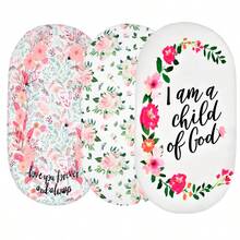 3-pack stretchiga babysänglakan set andningsbara mysiga liggdelslakan universal passform standardmadrass ovala rektangulära vagglakan för babypojkar flickor unisex 32"x16" - Multifärgad - Visa 17