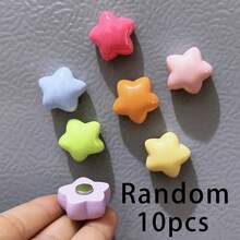 10个星形树脂冰箱贴，可爱迷你冰箱贴，可用于家居装饰、白板、照片夹 - 彩色 - 查看 7