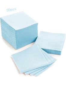 25/50pcs Light Blue Disposable Party Napkins, 2-Ply Soft Absorbent, Elegant Diamond Pattern, Suitable For Weddings, Birthdays, Anniversaries, Cocktail Parties - 5x5 Inch, Themed Event Decor And Daily Use - Light Blue - View 9