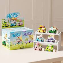 2000+片迷你餐车街景积木套装，DIY玩具，模拟店铺搭建积木游戏拼装玩具，圣诞节/生日/新年礼物 - 彩色 - 查看 8