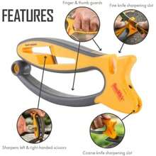 Smith's 50185 Jiffy-Pro - Afilador de mano - Afilador de 2 etapas - Tijeras grandes y ranuras para afilar - Afilador de exterior para cuchillos de bolsillo, caza, pesca y cocina, mango suave(default) - Multicolor - Ver 7