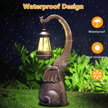 1 pieza Estatua de jardín de dragón, lámpara de pared creativa de resina con energía solar, farol de jardín, ornamento de pared montado, control de interruptor LED, abrazador de árbol de dragón, escultura luminosa de tema de hadas para animal, para interior, exterior, balcón, jardín, césped, terraza y decoración del hogar, regalo ideal para la abuela, mamá, mujeres, decoración navideña, luces navideñas, luces de hadas - Gris Oscuro - Ver 12