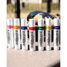 BattlePaint - Grasa Negra bajo los Ojos de Colores Brillantes para Atletas Profesionales y sper fanticos, bisbol, softbol, ftbol, 1 Palo, Rojo - Rojo - - Ver 5