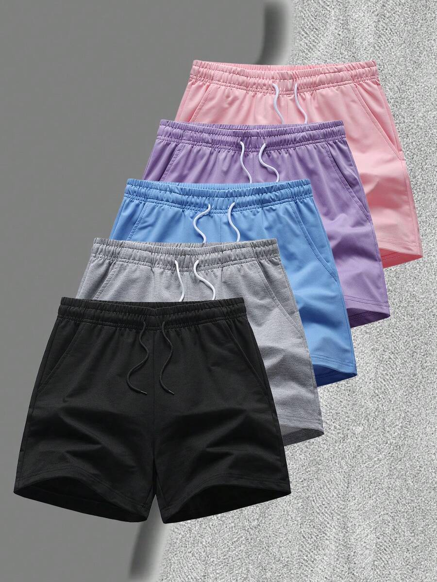 Pantalones cortos deportivos de mujer con ajuste holgado, de secado rápido, elásticos y transpirables, aptos para uso casual, running y entrenamiento, color negro para verano - Negro - Ver 1