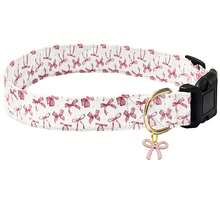 Cute Dog Collar With Bow Tie Pendant, Adjustable Soft Sweet Bow Print Pet Collar, Suitable For Small, Medium And Large Dogs - Pink - View 9