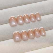 4 Boxes 96Pcs Short Squoval Press On Nails | Pink Glossy With Micro Glitter,Pink Cat Eye Design Fake Nails Full Coverage Fake Nail Kit Office Daily Wear False Nails For Women And Girls,Fake Nails Minimalist Cute Style Surface Glossy For Women And Girls Daily Wear - Hồng 163 - Xem 3