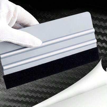 Multifunctional Four-Sided Felt Edge Scraper - White Plastic Scraper For Car Vinyl Wrapping, Window Tint, Wallpaper Pasting & Color Changing Film Application