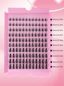 120pcs D-Curl Flare False Eyelashes, 10-18mm Cartoon Eyelash Clusters, D-Curl DIY Eyelash Extension, Moisturizing & Outward Curling, Anime Style Individual Lashes, Ultra-Thin Invisible Lash Band, Create Manga-Inspired Lash Look - D - View 10