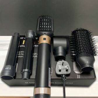 Augustea 5-i-1 varmluftsstylingapparat - Elektrisk plattång, locktång, hårtork, present till kvinnor