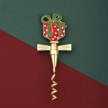 Christmas Red Wine Bottle Opener, Bear & Dog Hat Shaped Wine Opener, Christmas Gift - Multicolor - View 8