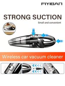 FIYIBAN Aspiradora inalámbrica, adecuada para la limpieza del hogar, la limpieza del automóvil, la eliminación del pelo de las mascotas, aspiradora portátil multifuncional de mano para automóvil, aplicable a diversos escenarios, incluye múltiples accesorios - Multicolor - Ver 8