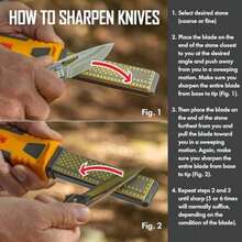 Smith's DCS4 - Sacapuntas de combinación de diamantes de 4 pulgadas, piedra de doble cara, afilador de cuchillos de campo para exteriores, microafilador de anzuelo y herramientas puntiagudas, ligero,(Piedra de banco) - Multicolor - Ver 6