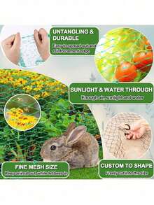 Durable Anti-Bird Netting, Garden Bird Netting, Crop Protection Net, Pest Barrier Net, For Protecting Fruit Trees, Blueberry Bushes And Vegetable Plants, Breathable Mesh Design, Garden Protective Netting - Multicolor - View 5