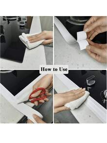 1 Roll Mold-Resistant PVC Self-Adhesive Sealing Tape, Waterproof Anti-Moisture Caulk Tape Sealant, Durable Acrylic Adhesive, Suitable For Bathroom, Bathtub, Toilet, Kitchen Sink, Wall Stains Sealing