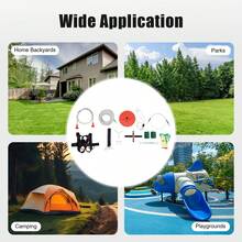 160FT Zip Line Kit With Stainless Steel Spring Brake – Corrosion/Rust/Break Resistant Outdoor Zip Line, Ideal For Backyard/Park/Camping/Playground/Party, Fun Outdoor Game For Kids & Adults, Durable Heavy-Duty Zip Line Set - Multicolor - View 4