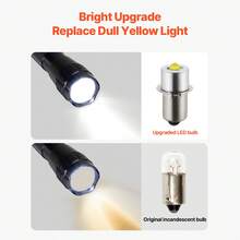 LED Flashlight Bulbs, P13.5S 4-12 Volt, 230LM Flashlight Conversion Replacement Kit, Longer Life And Brighter White Maglight LED Bulbs For 3-16 Cell C/D Flashlights, Headlights,Lamp, Torch - 2 件裝 - 查看 6