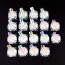 18 Colors/Set Mermaid Aurora Nail Glitter Powder, Moonlight Mirror Holographic Nail Art Decorations - Multicolor - View 3