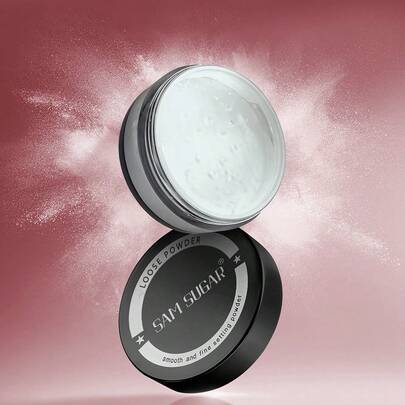  Polvo mineral fijador SAM SUGAR, de larga duración, ocultante, controlador de grasa, resistente al agua, al sudor y a las manchas