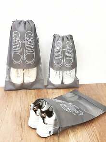 5/10个装旅行便携鞋袋 - 防水透明袋，无纺布鞋整理袋，衣柜整理袋，防尘袋，衣物分类挂袋