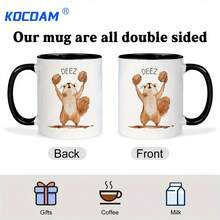 [11oz Ramic Mug] 11oz Insulated Ramic Coffee Mug |   Reusable, Dishwar, Multiple Beverages - 白色 - 查看 5