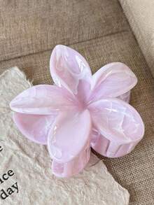 4pcs/1pc 7.3cm/2.87in Hibiscus Flower Shaped Plastic Hair Claw Clips, White/Colorful/Pink/Blue, Lightweight, Suitable For Daily Wear, Casual, Party, Commute, Beach, Vacation, Ponytail, Bun Hairstyle, Washing Face/Body, Makeup, Outfit Accessory Floral Hair Clips Elegant Hair Clutch Women Hair Accessories - Multicolor - View 10