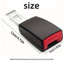 2pcs Metal Car Seat Belt Adjuster, Black Universal Buckle Extender Connector Safety Belt Cover - Multicolor - View 2