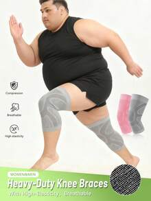 1双重型护膝，承重242.51磅以上，高弹力护膝，防滑设计，适合超重/肥胖男女，透气性好，适用于跑步、运动、健身。 - 1017護膝 - 查看 1