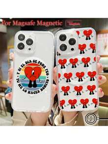 Funda magnética para teléfono Yo Perreo Sola B-Bunny B-Bad Maluma Magsafe compatible con 16 15 14 13 12 11 8 Plus Pro Max X XSMax, funda transparente, funda compatible con funda  17 pro max, funda  17 pro, funda  17, funda  16, funda  16 pro max, funda  15 - TCX-133TCX32043A9 - Ver 3