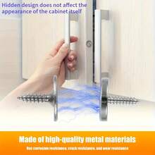 18/12/6pcs Heavy Duty Metal Magnetic Door Catches - Hidden Magnetic Closure With Concealed Hinges, Suitable For Glass Doors, Kitchen Cabinets, Wardrobes, Vanities, Quiet Closing Design (Applicable For Wooden, Glass, Modern And Traditional Furniture)