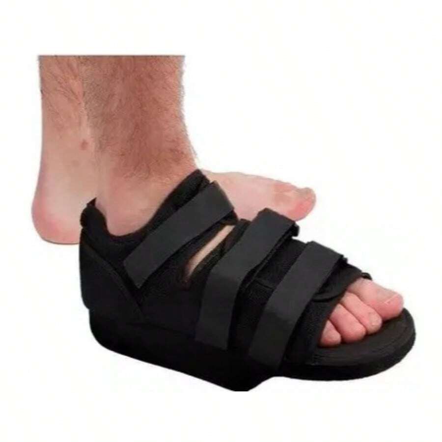 ZAPATO VOLADO DELANTERO (de los dedos) - Ideal para pacientes con úlceras diabéticas - ZAPATO POST-OPERATORIO EN UNA CIRUJÍA DE HALLUX VALGUS Y OTRAS OSTEOTOMÍAS - Negro - Ver 1