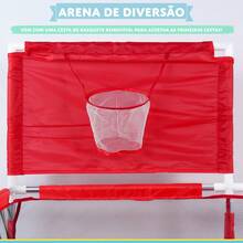 Children's Playpen With Basket, Square - Red - View 5