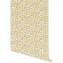 Novogratz - Papel pintado extraíble con estampado floral de bloque de esmeralda(Gris beige Margaritas) - Multicolor - Ver 4