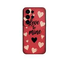 1PC Phone Case,  Love Be Mine Hearts Pattern , Stylish Phone Case, Phone Decoration, All-around Lens Protection, Creative Small Gift, Funny Gift for Boys and Girls - Negro - Ver 7