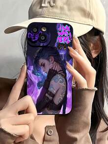 Funda para teléfono Chic Jinx inspirada en Purple Mist con diseño de silueta, compatible con fundas ,  17,  16 Pro Max,  15 Pro Max,  13 y  12. Fabricada en TPU, ofrece protección anticaídas. Un regalo perfecto para amigos, gamers y ocasiones especiales.funda de ,  funda de  16, Navidad,  fundas de , funda de  15,  17 Pro Max, fundas para , funda de  16 Plus, regalos de Navidad, funda de  13, funda de teléfono de Navidad, funda de  16 Pro - Negro - Ver 1