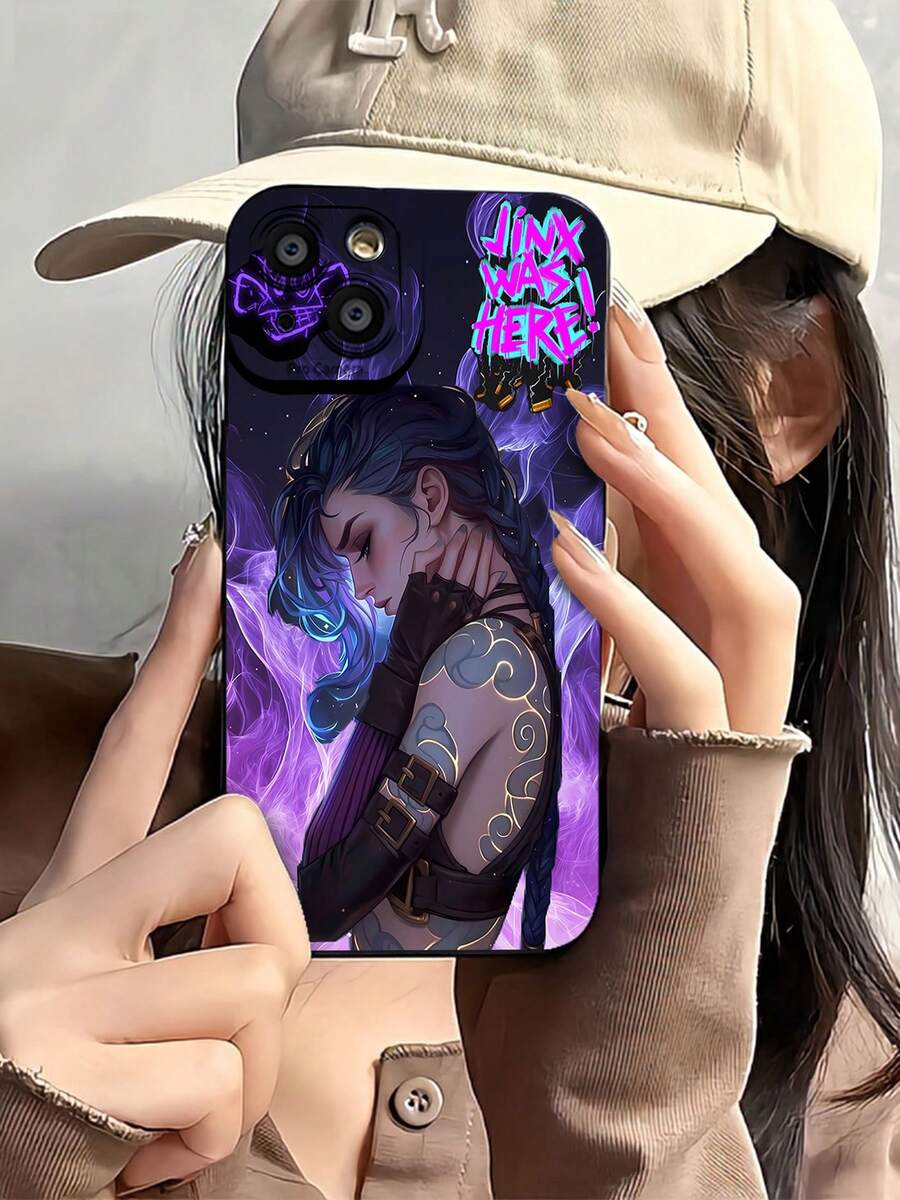 Funda para teléfono Chic Jinx inspirada en Purple Mist con diseño de silueta, compatible con fundas , 17, 16 Pro Max, 15 Pro Max, 13 y 12. Fabricada en TPU, ofrece protección anticaídas. Un regalo perfecto para amigos, gamers y ocasiones especiales.funda de , funda de 16, Navidad, fundas de , funda de 15, 17 Pro Max, fundas para , funda de 16 Plus, regalos de Navidad, funda de 13, funda de teléfono de Navidad, funda de 16 Pro - Negro - Ver 1