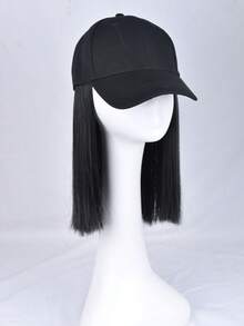 10 Inches Synthetic Straight Hair Extensions With Black Baseball Cap Wig For Woman Girls Heat-Resisting Fiber Casual Daily - Multicolor - View 7