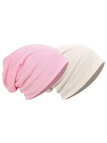 2顶/4顶女士纯色百搭休闲针织帽，时尚双层无檐帽 - 帽子 - 查看 26