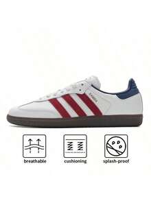 Adidas Originals SAMBA OG 低帮轻便运动鞋，男女款，休闲步行运动鞋 IH4881 - 亮白/勝利紅/深靛藍 - 查看 1