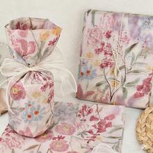 10 tờ giấy gói quà tranh sơn dầu hoa, kích thước 50*70cm, thích hợp cho Ngày Valentine, Kỷ niệm, Đám cưới, Sinh nhật, Tiệc độc thân, Tiệc mừng em bé và các dịp khác. - Nhiều màu - Xem 2