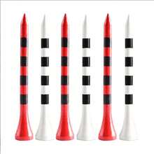 一套40/60/80/20支装优质竹制高尔夫球座 - 2.74英寸，柔韧白色带黑色条纹 - 适用于练习场和比赛场地，高尔夫球配件 - 1套